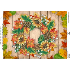 А3Н_455 Осенний венок. Схема для вышивки бисером ТМ Virena