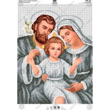 А3Р_111 Святое Семейство (серебро). Схема для вышивки бисером TM Virena
