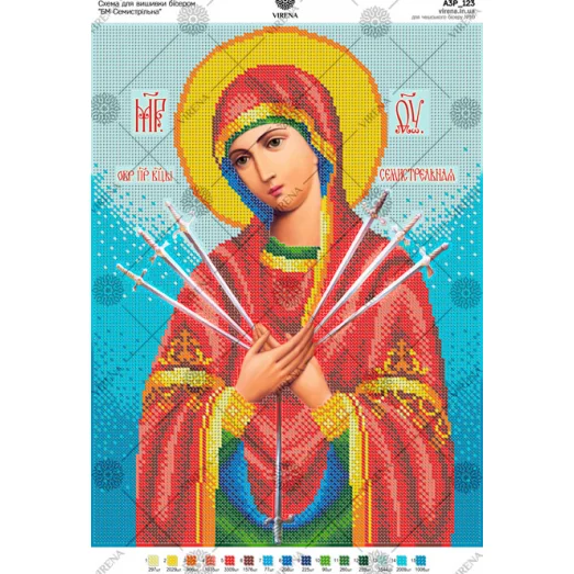 А3Р_123 БМ Семистрельная. Схема для вышивки бисером TM Virena