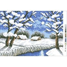 А4-16-016 Зимний пейзаж. Канва для вышивки бисером Вышиванка