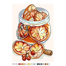 А4-16-158 Апельсин. Схема на канве ТМ Вишиванка