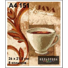 КЛВ-151 (А4) Кофе. Схема для вышивки бисером Кольорова