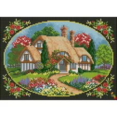 ФПК-4088 Домик в цветочной рамке. Схема для вышивки бисером Феникс