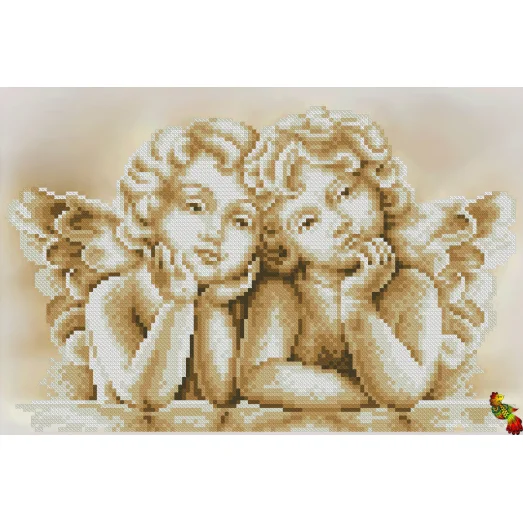 ФЧК-4243 Два ангелочка. Схема для вышивки бисером Феникс