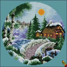 ФПК-4123 Окошко во времена года ч.4 Хрустальная зима. Схемы для вышивки бисером Феникс
