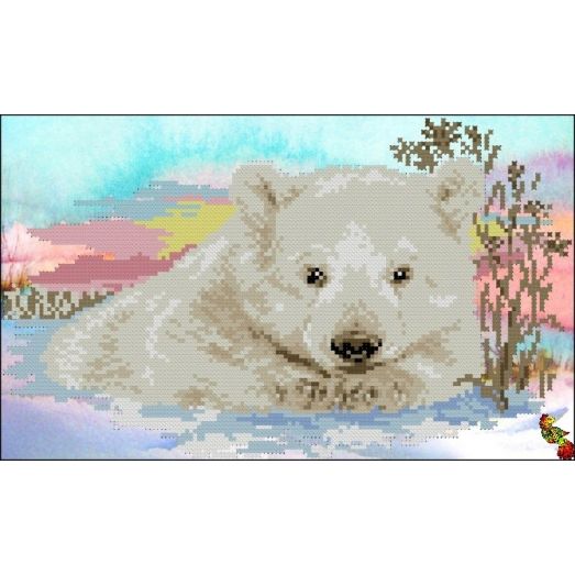ФЧК-4175 Полярный медвежонок. Схема для вышивки бисером Феникс