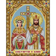 ИК4-0322 Святые Равноапостольные Константин и Елена. Схема для вышивки бисером Феникс