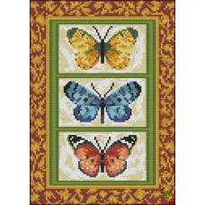 ФПК-4115 Триплекс с бабочками. Схемы для вышивки бисером Феникс