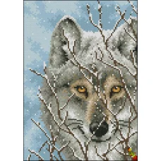 ФПК-4098 Волк зимой. Схема для вышивки бисером Феникс