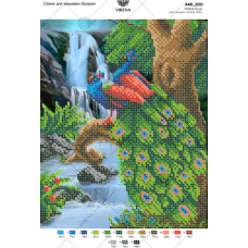 А4Н_200 Павлин. Схема для вышивки бисером ТМ Virena