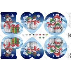 А4Н_418 Новогодние игрушки. Схема для вышивки бисером ТМ Virena 
