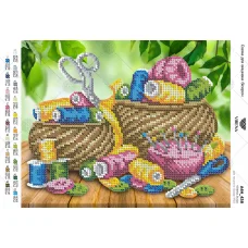 А4Н_438 Уголок рукодельницы. Схема для вышивки бисером TM Virena