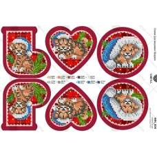 А4Н_504 Новогодние игрушки. Схема для вышивки бисером ТМ Virena
