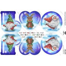 А4Н_505 Новогодние игрушки. Схема для вышивки бисером ТМ Virena