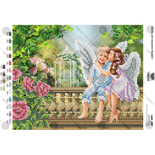 А4Н_139 Ангелочки. Схема для вышивки бисером ТМ Virena