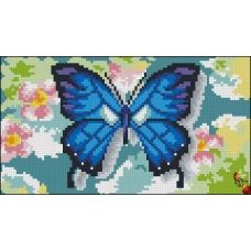 ФПК-5075 Бабочки в небесах (Голубая). Схема для вышивки бисером Феникс 