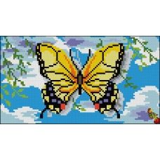 ФПК-5074 Бабочки в небесах (Золотая). Схема для вышивки бисером Феникс 