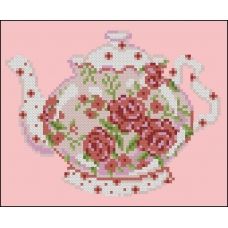 ФЧК-5113 Чайничек розовый. Схема для вышивки бисером Феникс