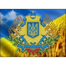 ФЧК-5133 Герб Украины с пшеницей Схема для вышивки бисером Феникс