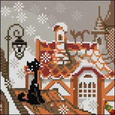 ФПК-5076 Кот на крыше. Схема для вышивки бисером Феникс