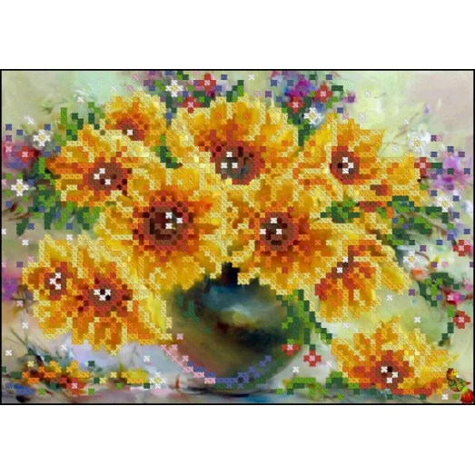 ФЧК-5171 Красота подсолнухов. Схема для вышивки бисером Феникс