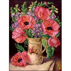 ФЧК-5200 Маки и наперстянка. Схема для вышивки бисером Феникс