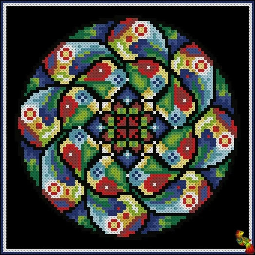 ФЧК-5183 Мандала Витраж судьбы. Схема для вышивки бисером Феникс