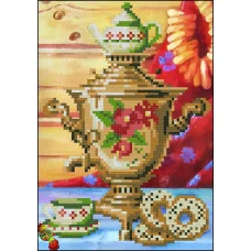 ФЧК-5128 Натюрморт с самоваром. Схема для вышивки бисером Феникс