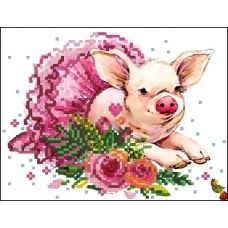 ФЧК-5165 Свинка красотка. Схема для вышивки бисером Феникс