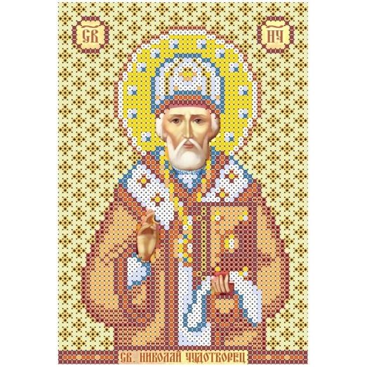 ИК5-0144(3) Святой Николай Чудотворец (золото). Схема для вышивки бисером Феникс