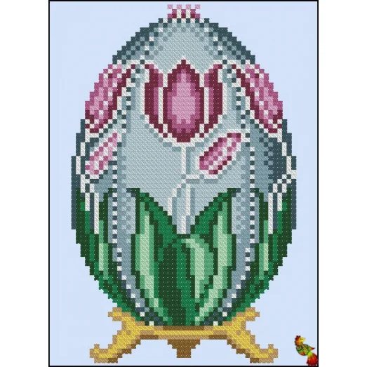 ФЧК-5134 Яйцо Фаберже Тюльпаны. Схема для вышивки бисером Феникс