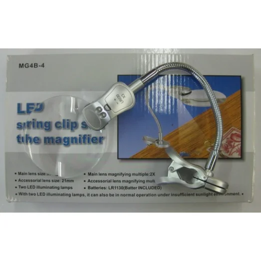 MG4B-4A Лупа для вышивания с гибким держателем, зажимом и подсветкой