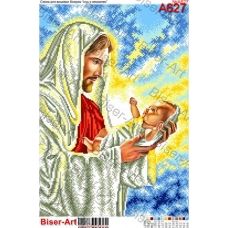 ВА-627А (А3) Иисус с младенцем. Схема для вышивки бисером БисерАрт