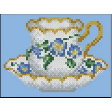 ФЧК-6108 Чайная чашка вьюнок. Схема для вышивки бисером Феникс