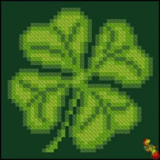 ФЧК-6116 Четырёхлистный клевер. Схема для вышивки бисером Феникс