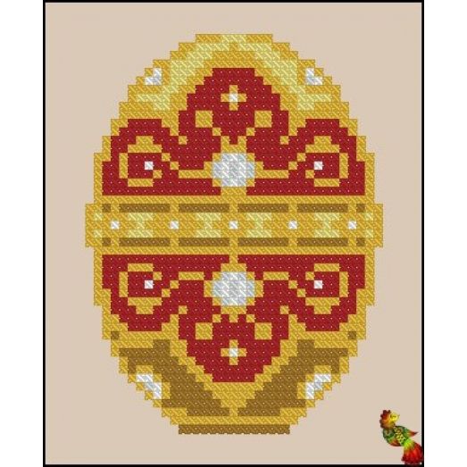 ФЧК-6113 Драгоценное яйцо рубин. Схема для вышивки бисером Феникс
