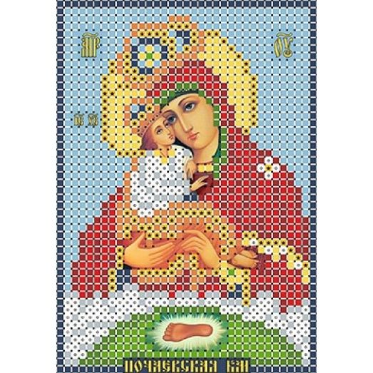 ИК6-0040 Почаевская Богородица. Схема для вышивки бисером Феникс