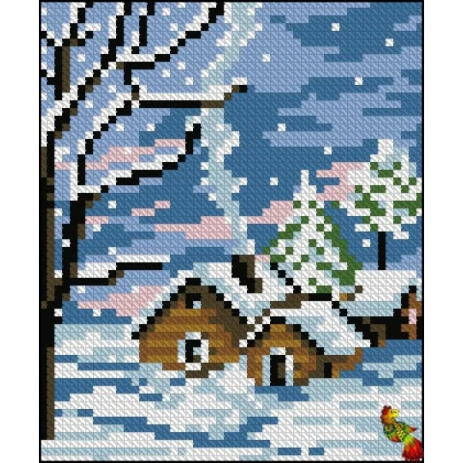 ФПК-6008 Снег идёт. Схема для вышивки бисером Феникс