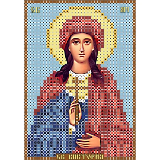 ИК6-0114 Виктория Солунская (Вика, Ника). Схема для вышивки бисером Феникс