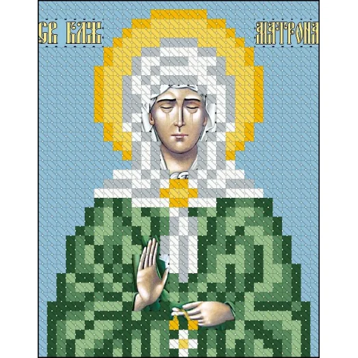 ИК7-0017 Святая Матрона Московская. Схема для вышивки бисером Феникс
