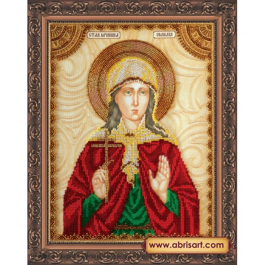 АА-105 Святая Эмилия. Набор для вышивки бисером. Абрис Арт