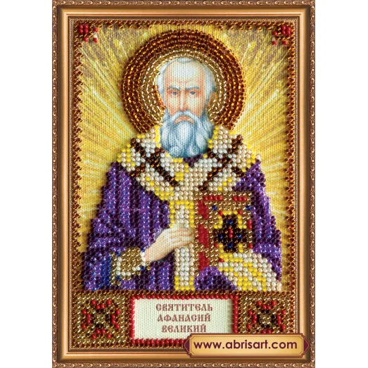 ААМ-121 Святой Афанасий. Набор для вышивки бисером. Абрис Арт
