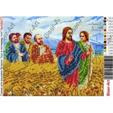 ВА-472ав (А4) Иисус в пшеничном поле. Схема для вышивки бисером БисерАрт