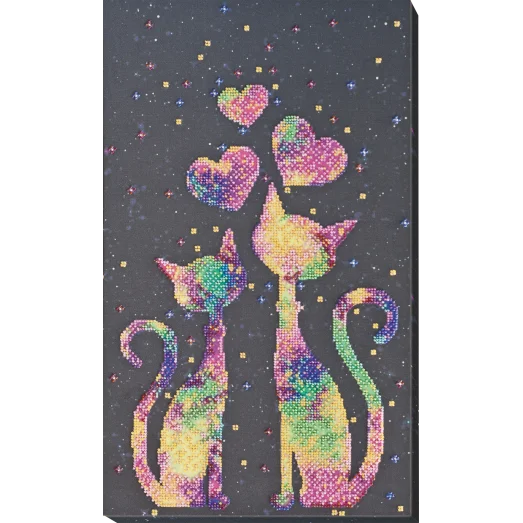 АВ-744 Котики-муркотики. Набор для вышивки бисером на художественном холсте. Абрис Арт