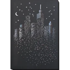 АВ-755 Блеск ночных огней. Набор для вышивки бисером на художественном холсте. Абрис Арт