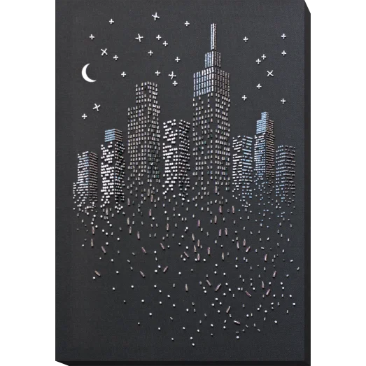 АВ-755 Блеск ночных огней. Набор для вышивки бисером на художественном холсте. Абрис Арт