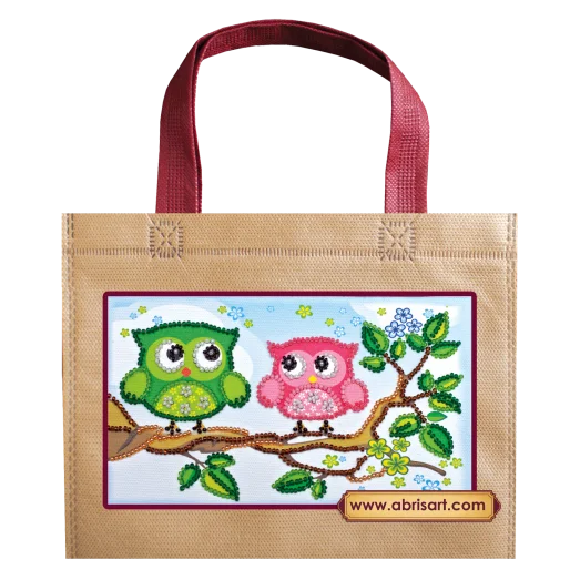АСА-002 Две совы. Набор-сумка с вышивкой бисером. Абрис Арт