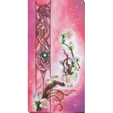 АВ-799 Цвет сакуры. Набор для вышивки бисером на художественном холсте. Абрис Арт