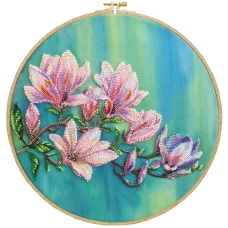 АВ-806 Магнолии цветут. Набор для вышивки бисером на художественном холсте. Абрис Арт