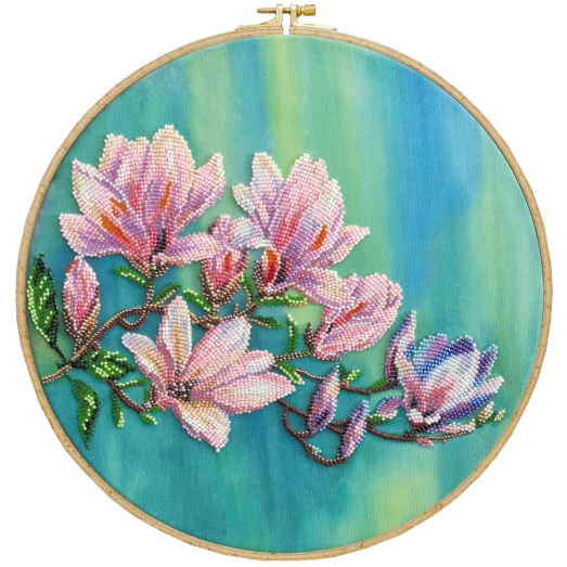 АВ-806 Магнолии цветут. Набор для вышивки бисером на художественном холсте. Абрис Арт